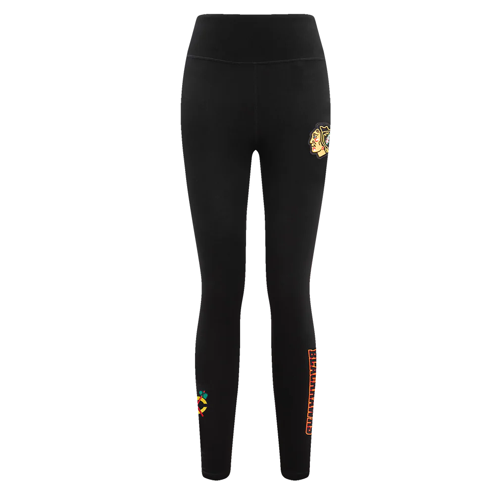 NHL CHICAGO BLACKHAWKS CLASSIC WOMEN'S HW JERSEY LEGGING (BLACK) - Image 2