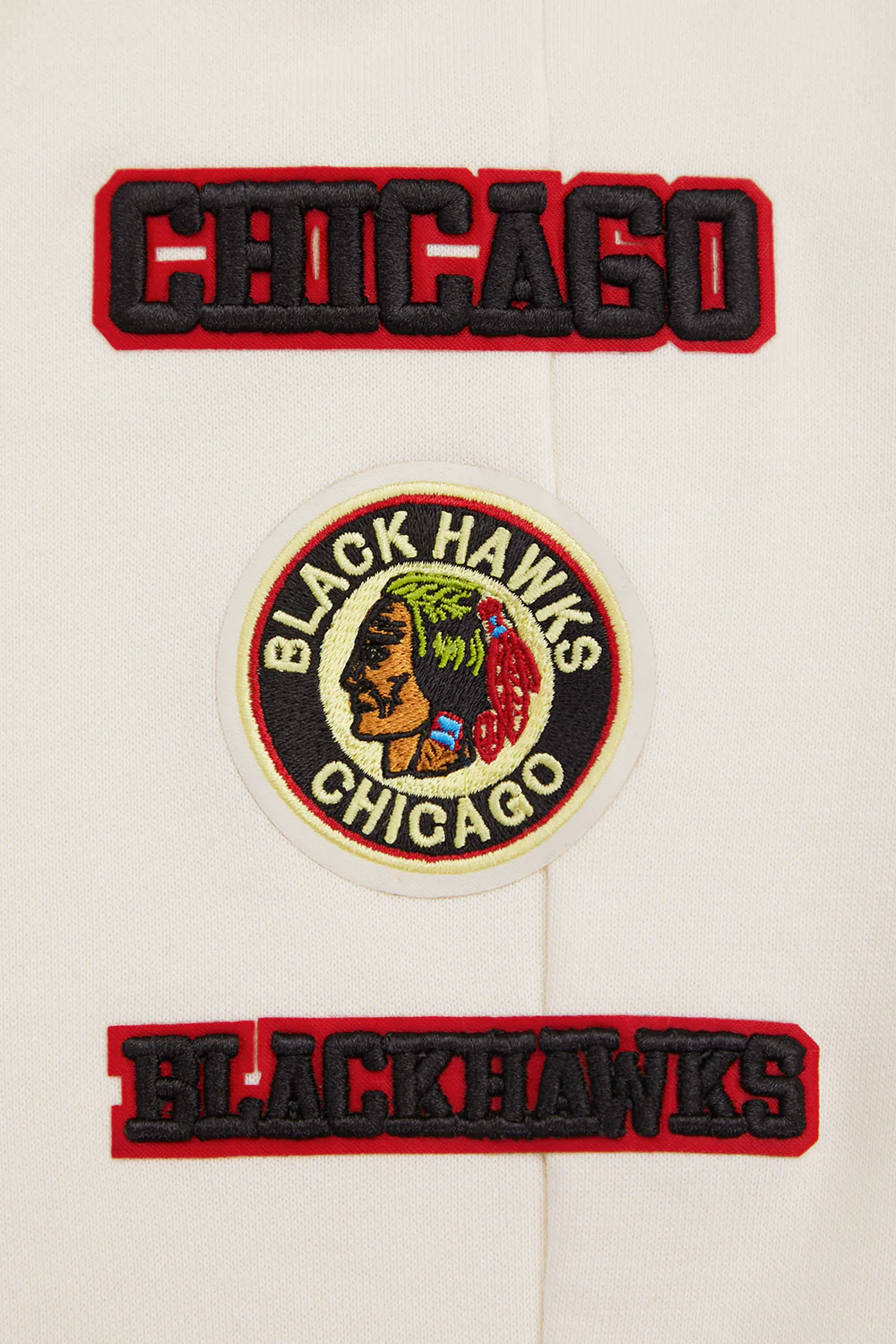 NHL CHICAGO BLACKHAWKS RETRO CLASSIC WOMEN'S RIB SWEATPANT (EGGSHELL/ BLACK) - Image 5