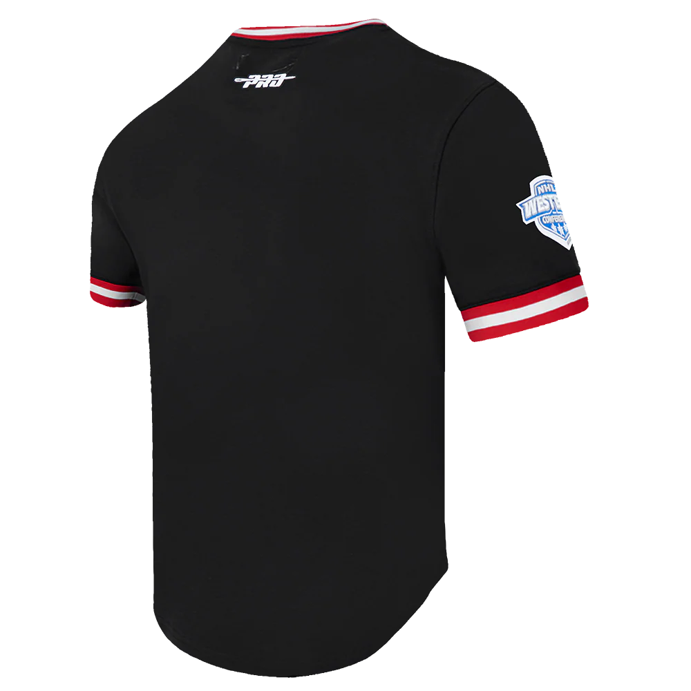 NHL CALGARY FLAMES CLASSIC CHENILLE MEN'S DK TEE (BLACK/RED) - Image 4