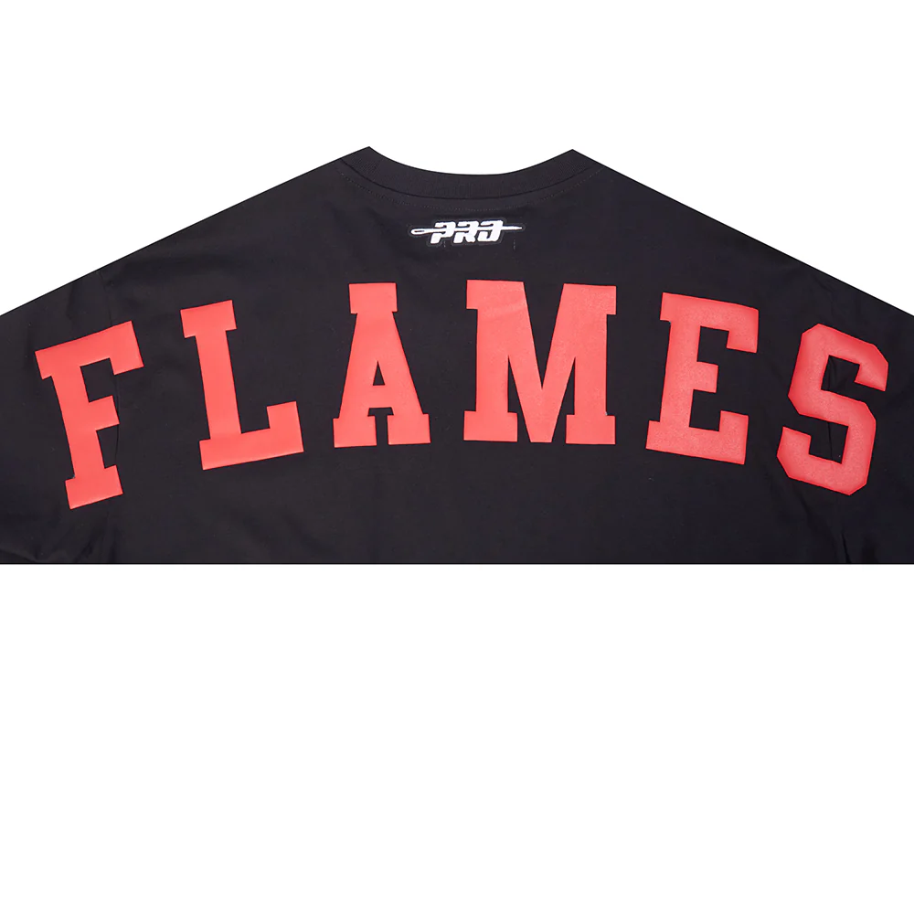 NHL CALGARY FLAMES WINGSPAN MEN'S CJ DROP SHOULDER TEE (BLACK) - Image 5
