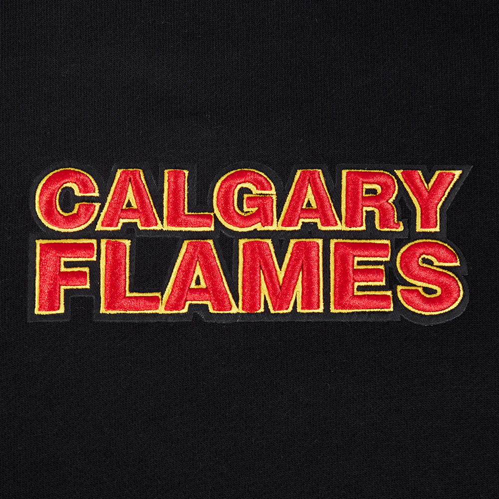 NHL CALGARY FLAMES WINGSPAN MEN'S DROP SHOULDER FLC CREWNECK (BLACK) - Image 13