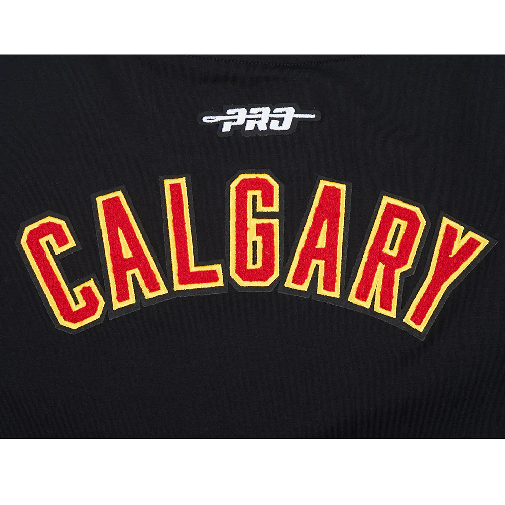 NHL CALGARY FLAMES CLASSIC WOMEN'S SJ BOXY TEE (BLACK) - Image 5