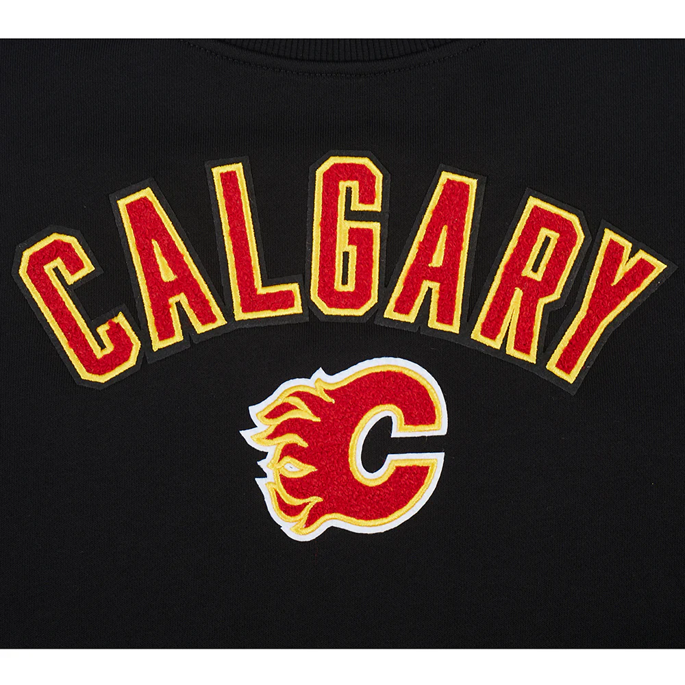 NHL CALGARY FLAMES CLASSIC WOMEN'S FLC CREWNECK (BLACK) - Image 5