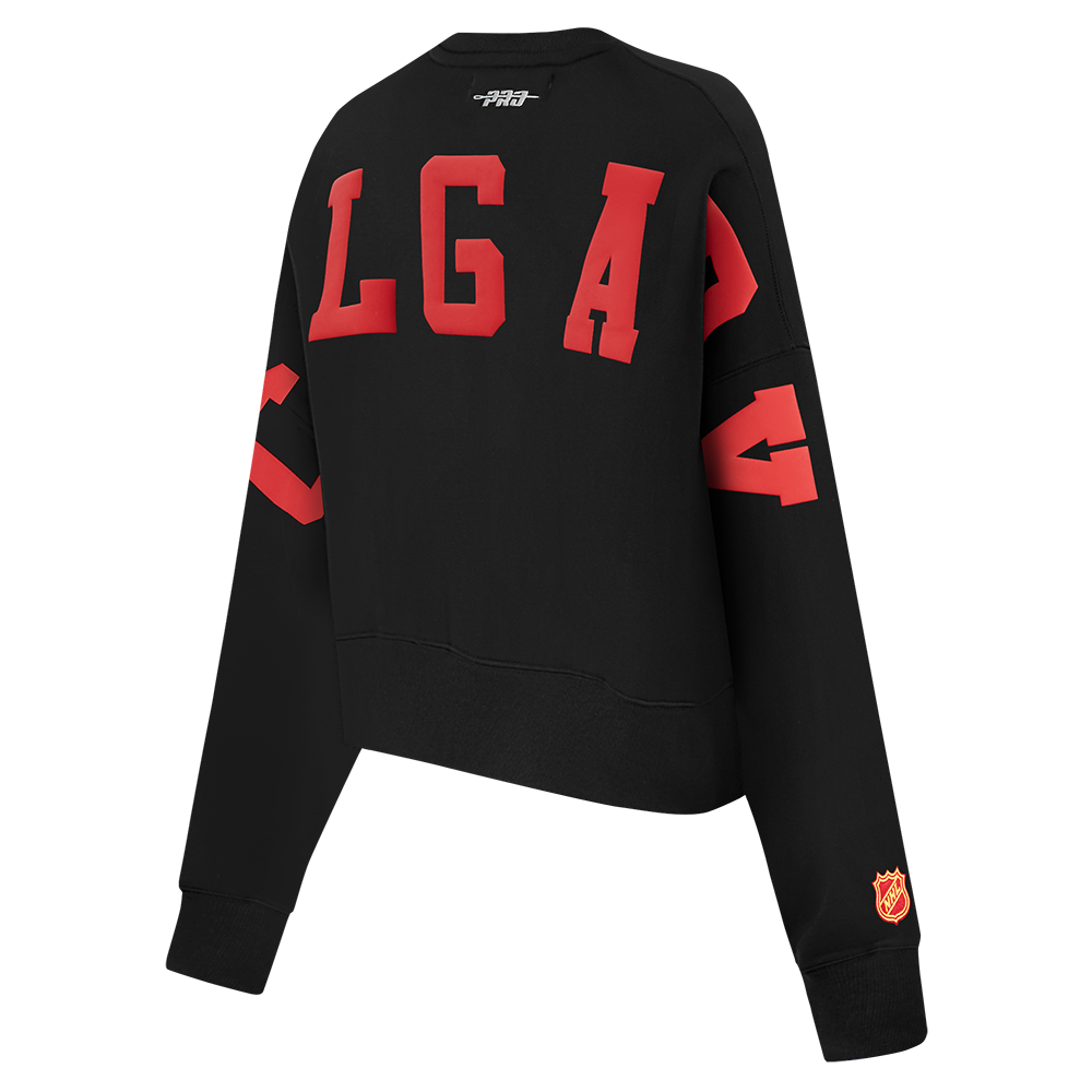 NHL CALGARY FLAMES WINGSPAN WOMEN'S FLC CREWNECK (BLACK) - Image 6