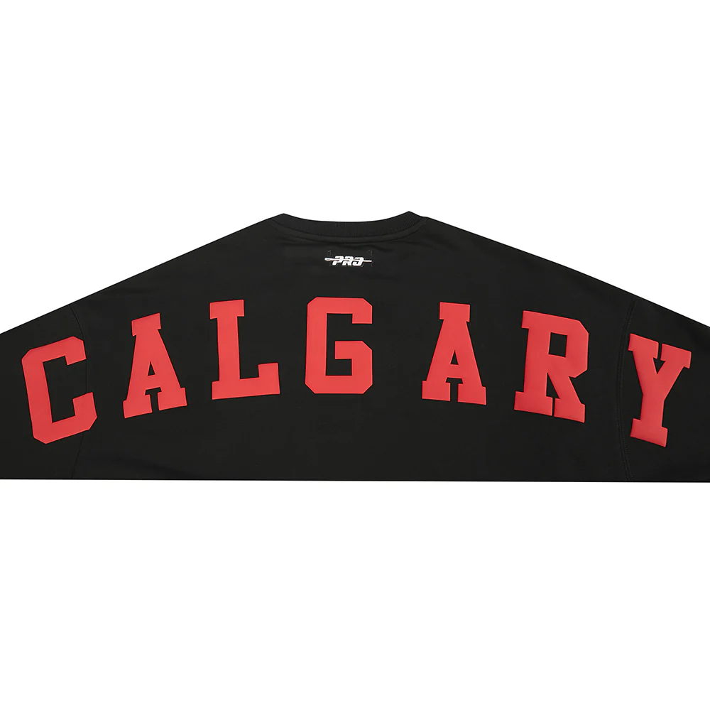 NHL CALGARY FLAMES WINGSPAN WOMEN'S FLC CREWNECK (BLACK) - Image 8