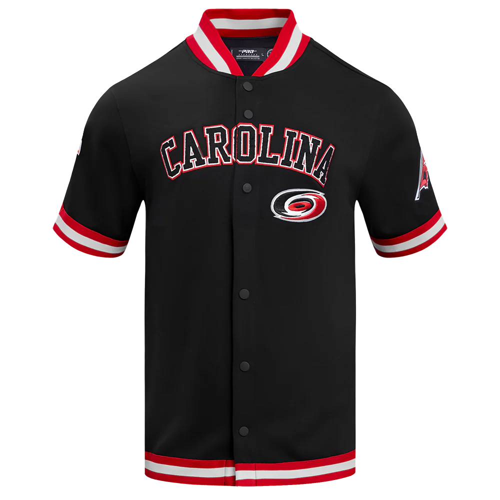 CAROLINA HURRICANES CLASSIC MEN'S WARM UP JACKET (BLACK/RED)