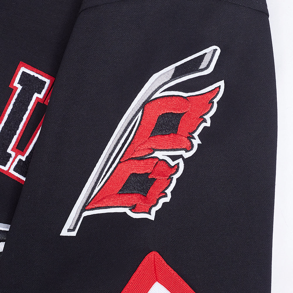 CAROLINA HURRICANES CLASSIC MEN'S WARM UP JACKET (BLACK/RED) - Image 7