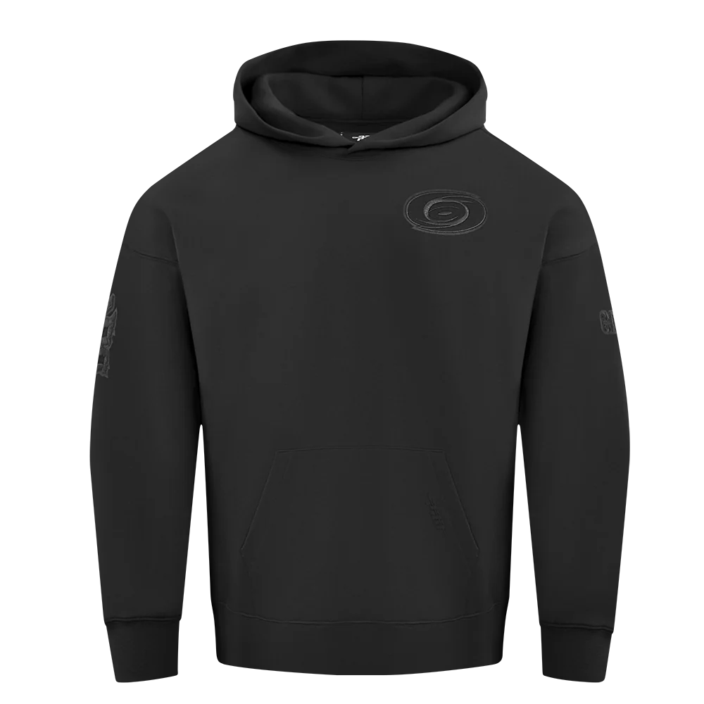 NHL CAROLINA HURRICANES NEUTRAL MEN'S DROP SHOULDER PO HOODIE (BLACK)