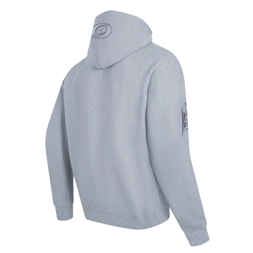 NHL CAROLINA HURRICANES NEUTRAL MEN'S DROP SHOULDER PULLOVER HOODIE (DARK HEATHER GRAY) - Image 4