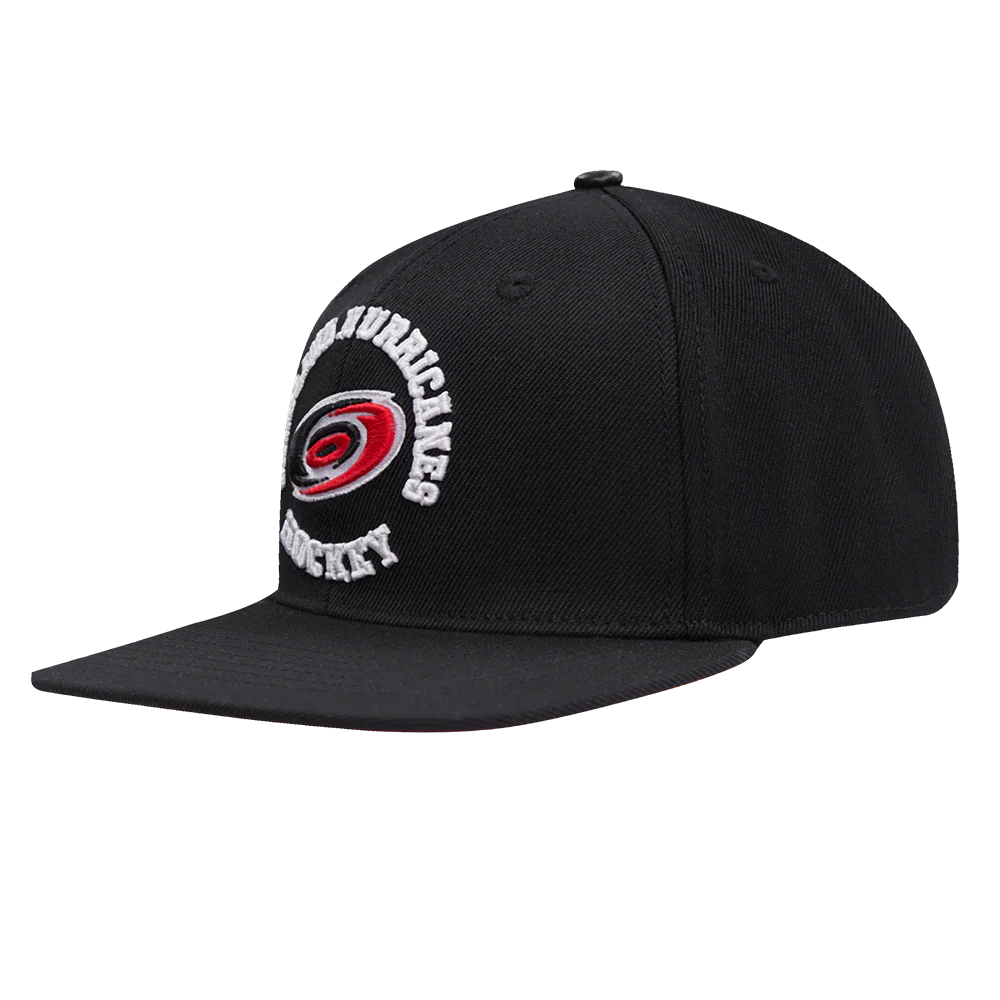 NHL CAROLINA HURRICANES HYBRID WOOL SNAPBACK HAT (BLACK) - Image 3