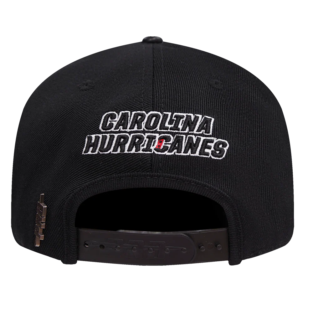 NHL CAROLINA HURRICANES HYBRID WOOL SNAPBACK HAT (BLACK) - Image 5