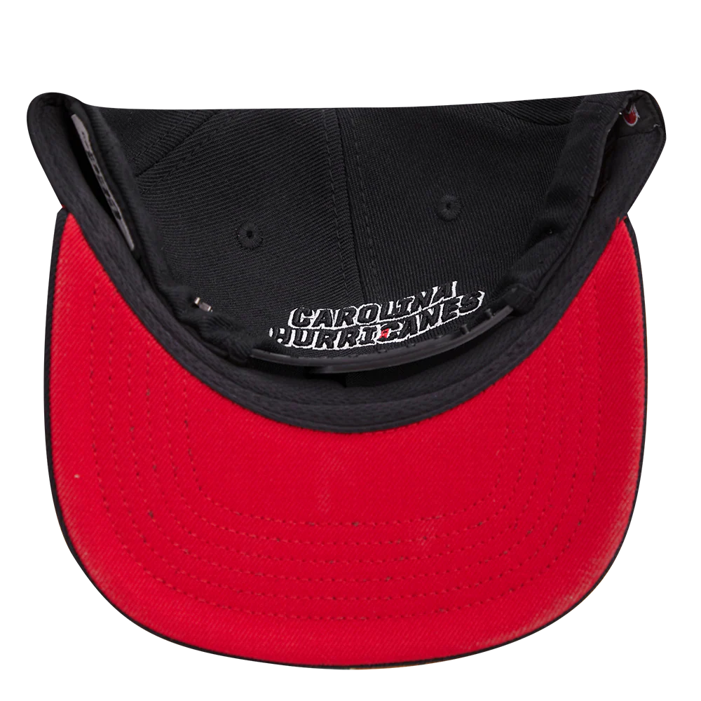 NHL CAROLINA HURRICANES HYBRID WOOL SNAPBACK HAT (BLACK) - Image 7