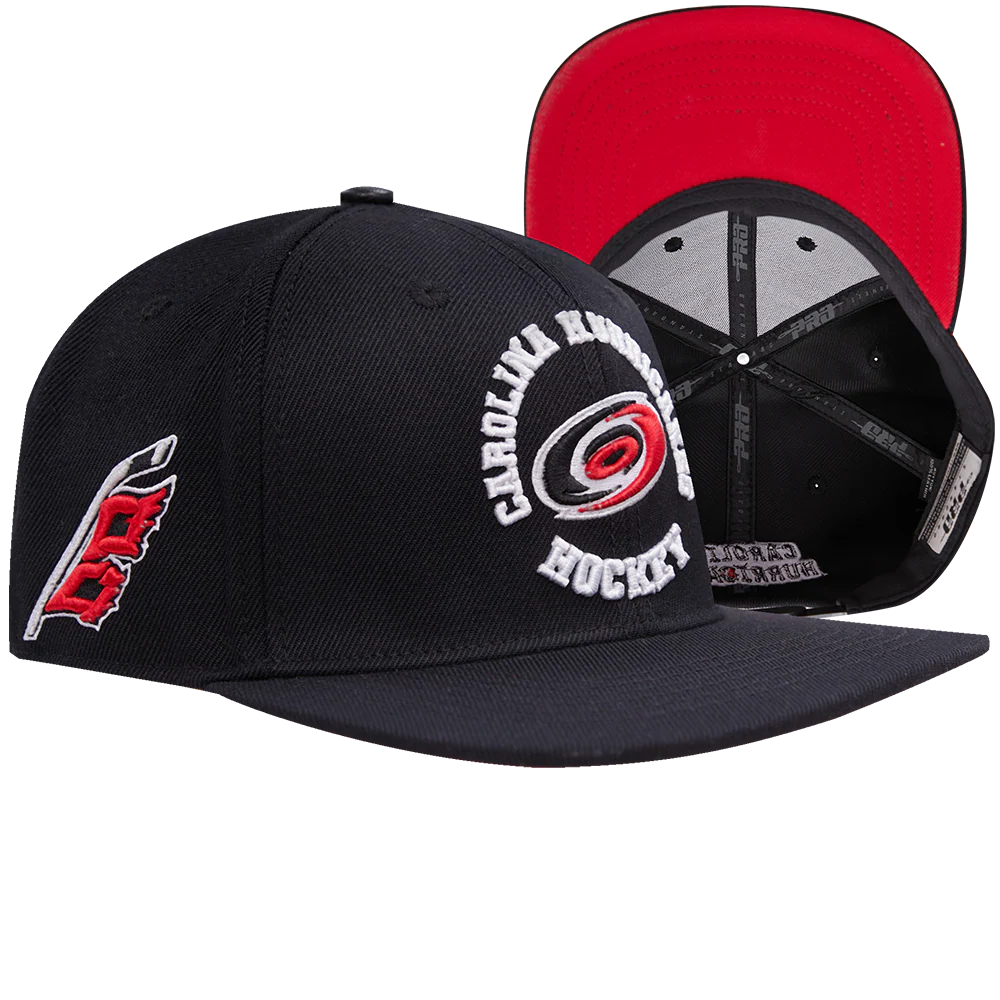 NHL CAROLINA HURRICANES HYBRID WOOL SNAPBACK HAT (BLACK) - Image 8