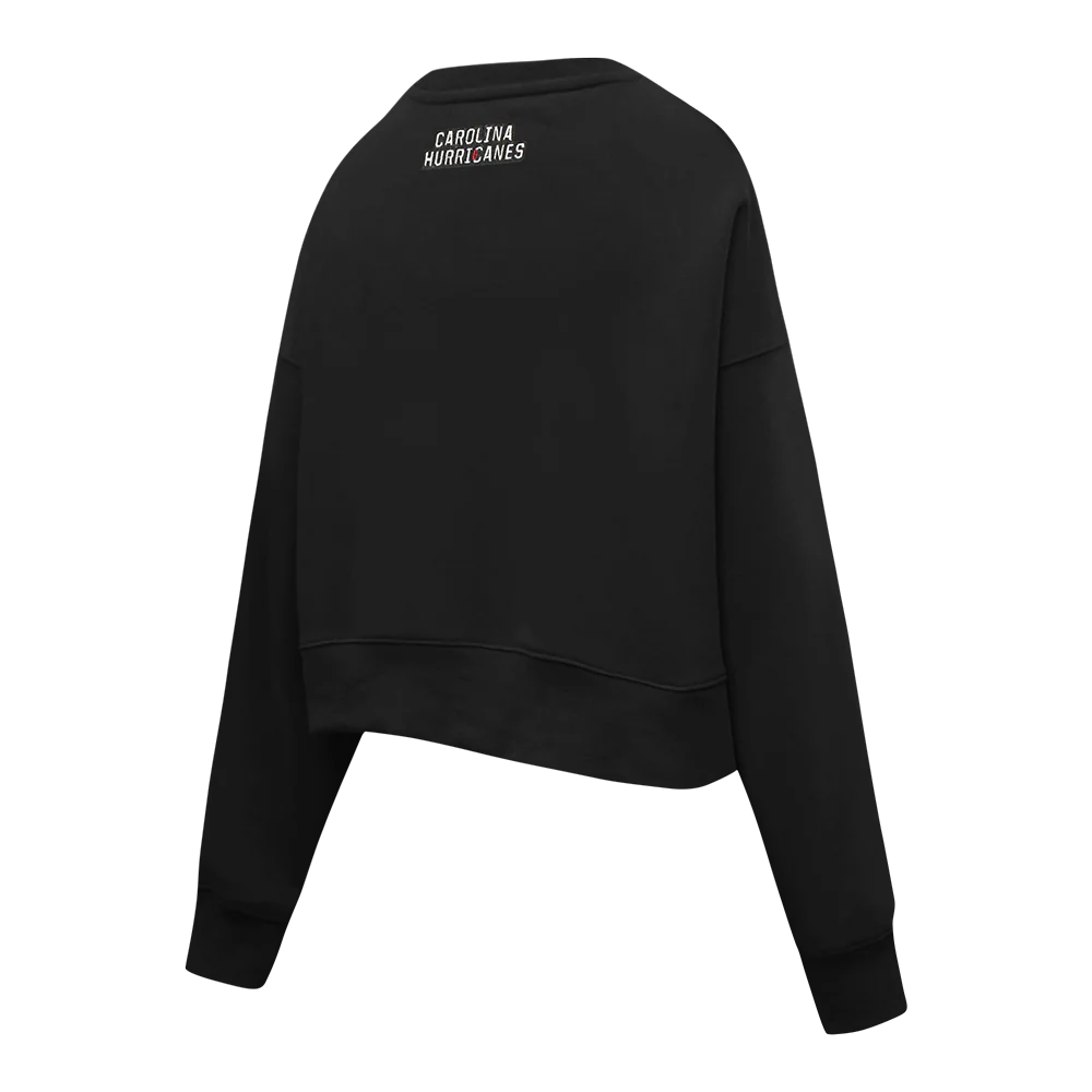 NHL CAROLINA HURRICANES CLASSIC WOMEN'S FLC CREWNECK (BLACK) - Image 6