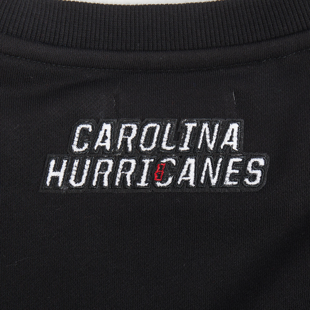 NHL CAROLINA HURRICANES CLASSIC WOMEN'S FLC CREWNECK (BLACK) - Image 7