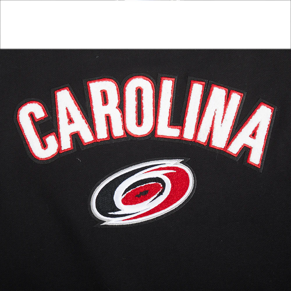 NHL CAROLINA HURRICANES CLASSIC WOMEN'S FLC CREWNECK (BLACK) - Image 8