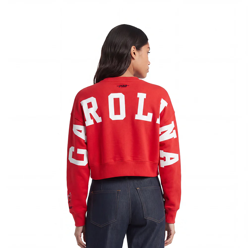 NHL CAROLINA HURRICANES WINGSPAN WOMEN'S FLC CREWNECK (RED)
