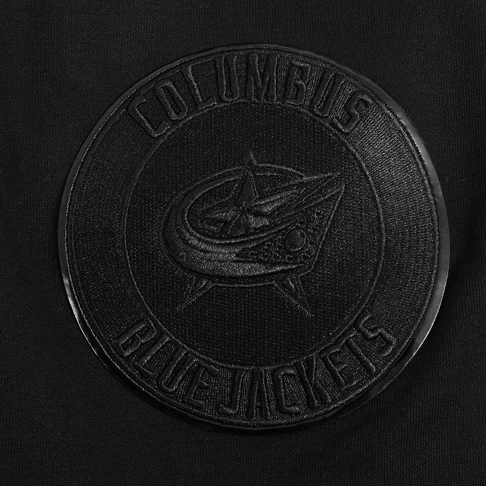 NHL COLUMBUS BLUE JACKETS TRIPLE BLACK MEN'S DK FZ PO HOODIE (TRIPLE BLACK) - Image 8