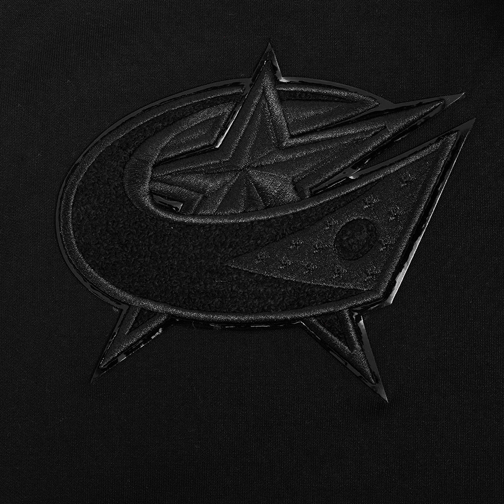 NHL COLUMBUS BLUE JACKETS TRIPLE BLACK MEN'S DK FZ PO HOODIE (TRIPLE BLACK) - Image 9