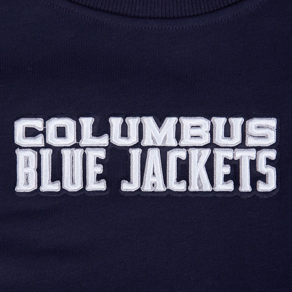 NHL COLUMBUS BLUE JACKETS WINGSPAN WOMEN'S FLC CREWNECK (MIDNIGHT NAVY) - Image 10