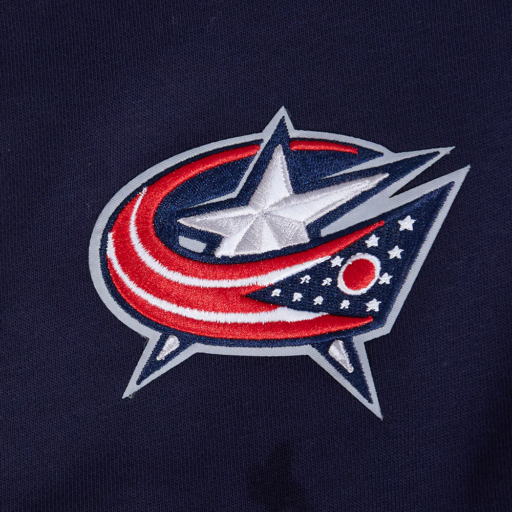 NHL COLUMBUS BLUE JACKETS WINGSPAN WOMEN'S FLC CREWNECK (MIDNIGHT NAVY) - Image 8