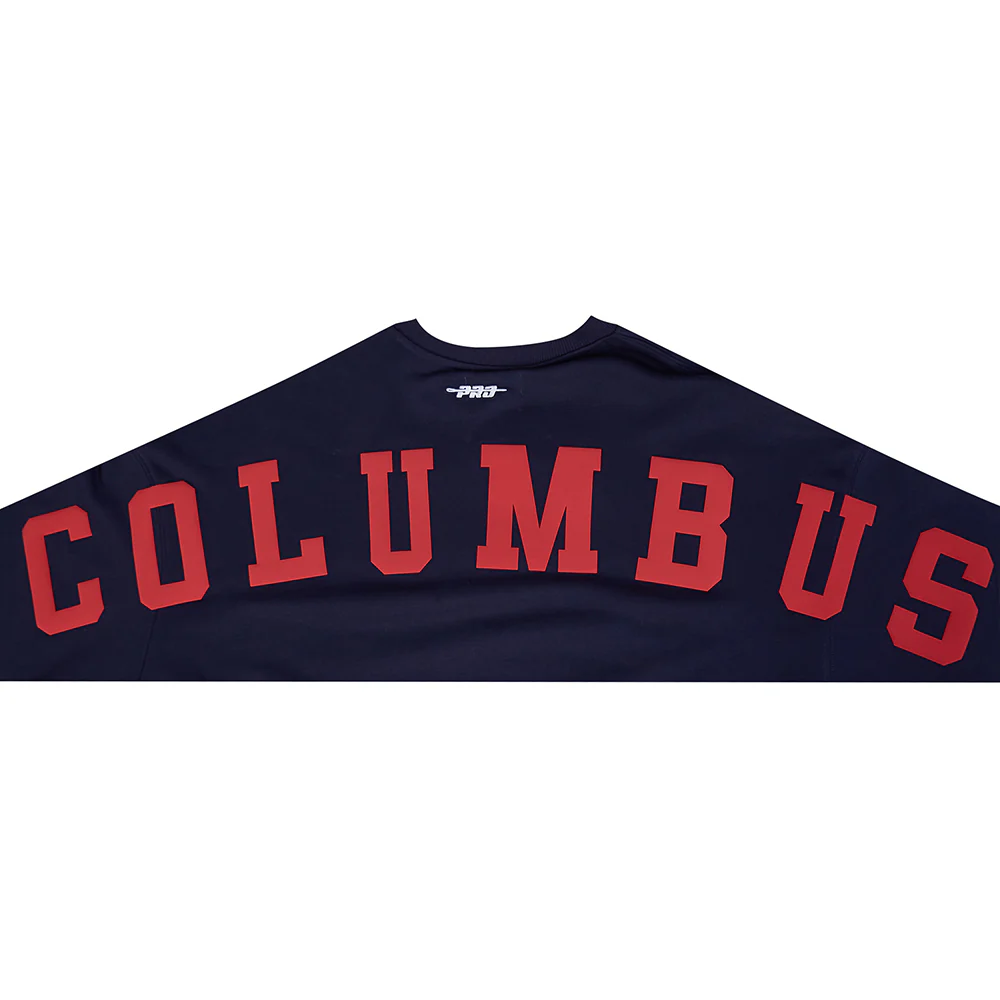NHL COLUMBUS BLUE JACKETS WINGSPAN WOMEN'S FLC CREWNECK (MIDNIGHT NAVY) - Image 9
