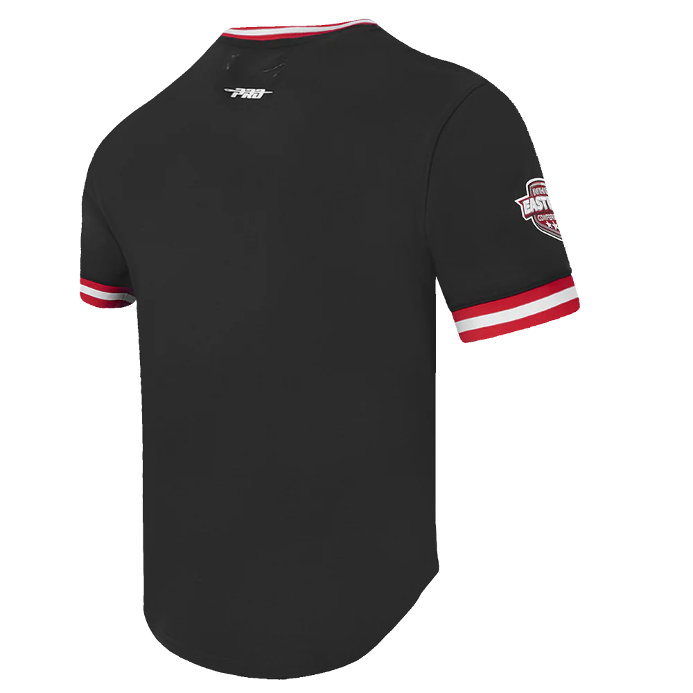 NHL DETROIT RED WINGS CLASSIC CHENILLE MEN'S DOUBLE KNIT TEE (BLACK/RED) - Image 4