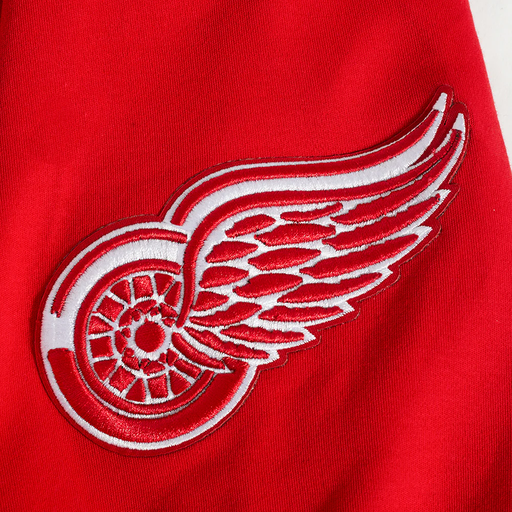 NHL DETROIT RED WINGS CLASSIC CHENILLE MEN'S DOUBLE KNIT TEE (RED/BLACK) - Image 6