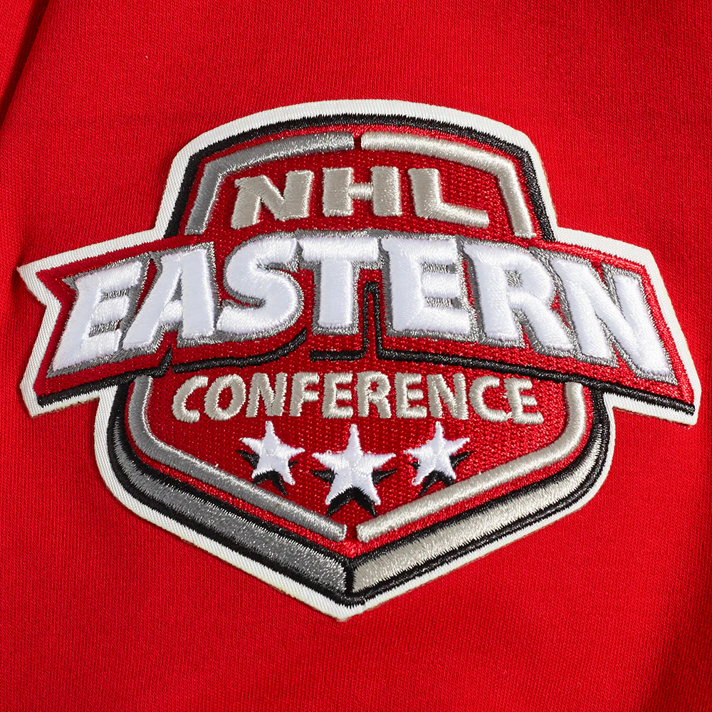 NHL DETROIT RED WINGS CLASSIC CHENILLE MEN'S DOUBLE KNIT TEE (RED/BLACK) - Image 7