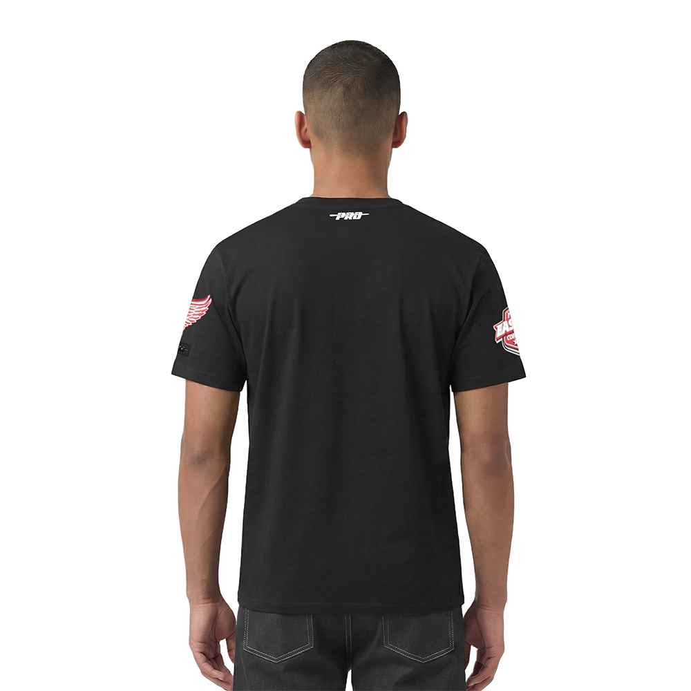 NHL DETROIT RED WINGS CLASSIC CHENILLE MEN'S TEE (BLACK) - Image 2