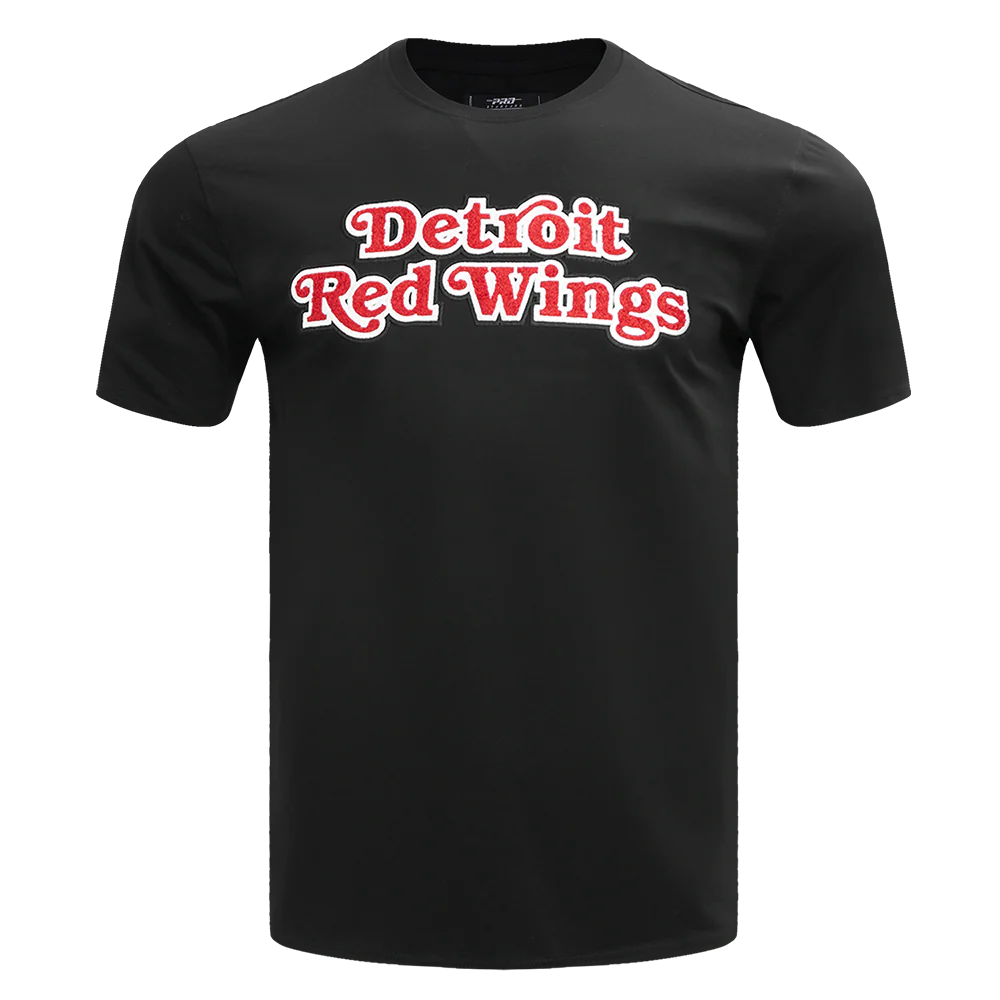 NHL DETROIT RED WINGS CLASSIC CHENILLE MEN'S TEE (BLACK) - Image 3