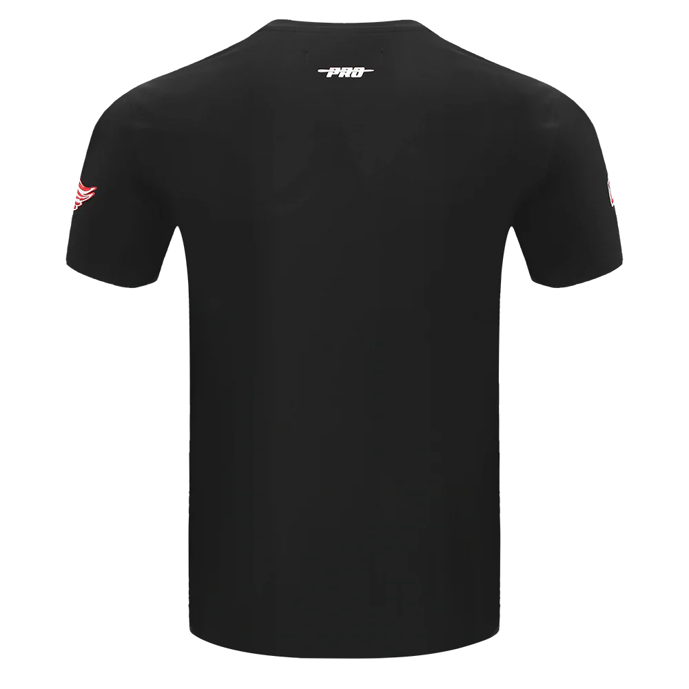 NHL DETROIT RED WINGS CLASSIC CHENILLE MEN'S TEE (BLACK) - Image 5