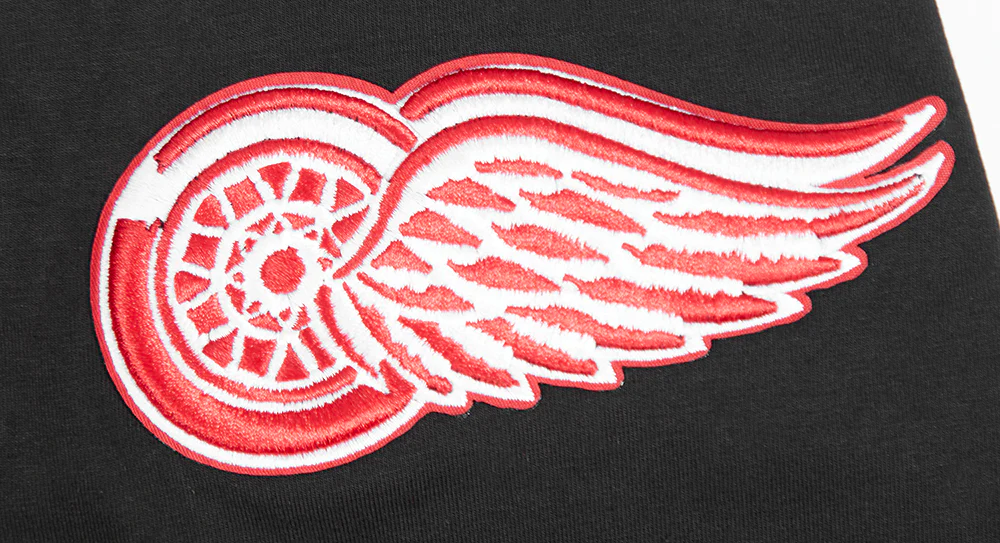 NHL DETROIT RED WINGS CLASSIC CHENILLE MEN'S TEE (BLACK) - Image 9
