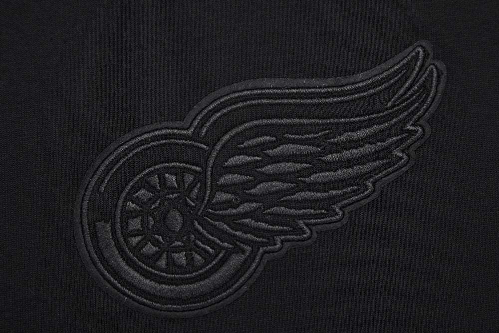 NHL DETROIT RED WINGS NEUTRAL COTTON JERSEY DROP SHOULDER TEE (BLACK) - Image 8
