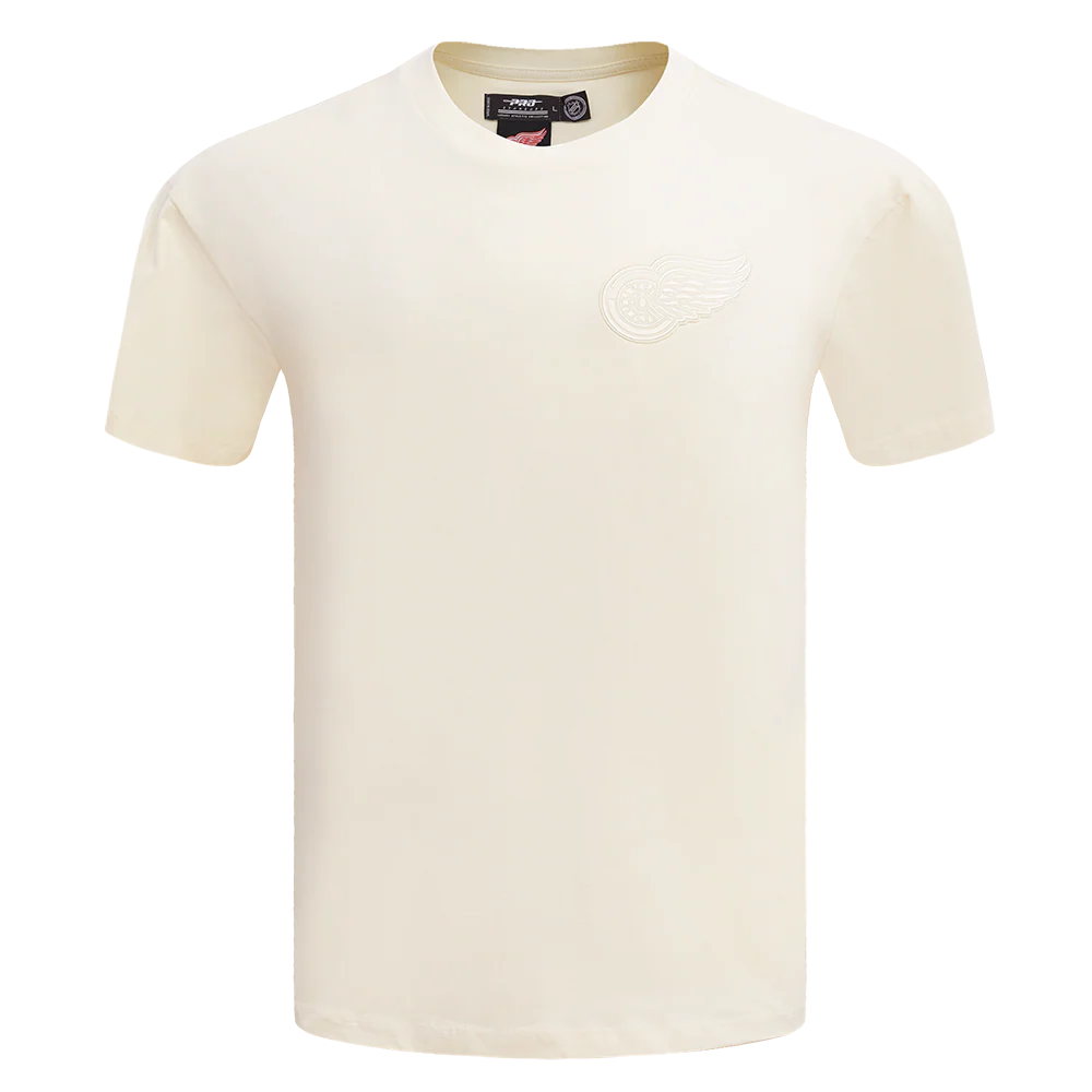 NHL DETROIT RED WINGS NEUTRAL COTTON JERSEY DROP SHOULDER TEE (EGGSHELL)