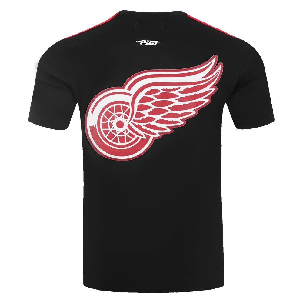 NHL DETROIT RED WINGS CLASSIC MEN'S MESH STRIPED TEE (BLACK/RED) - Image 3