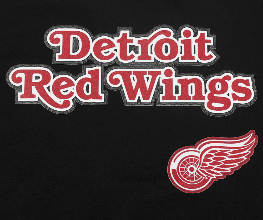 NHL DETROIT RED WINGS CLASSIC MEN'S MESH STRIPED TEE (BLACK/RED) - Image 5