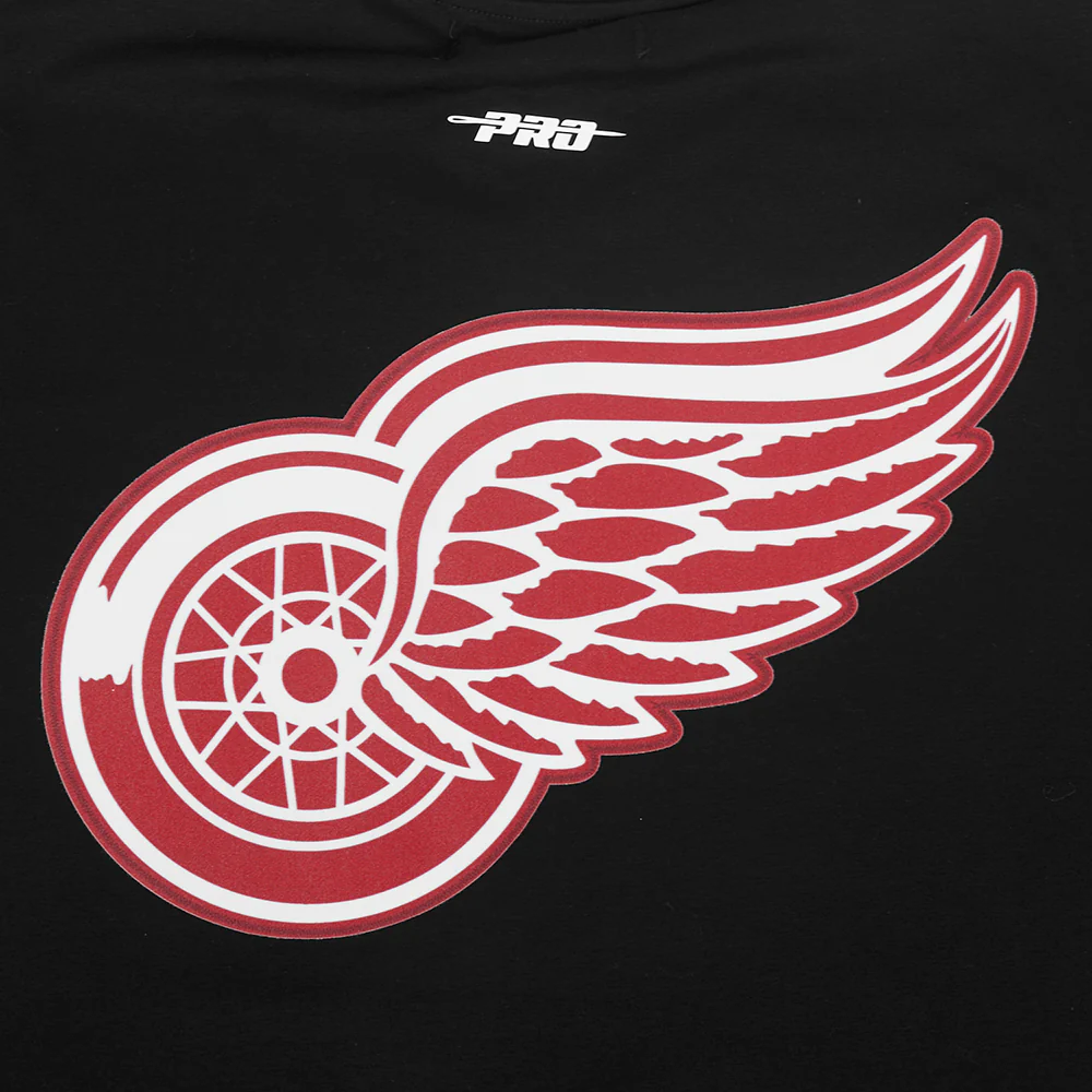 NHL DETROIT RED WINGS CLASSIC MEN'S MESH STRIPED TEE (BLACK/RED) - Image 6