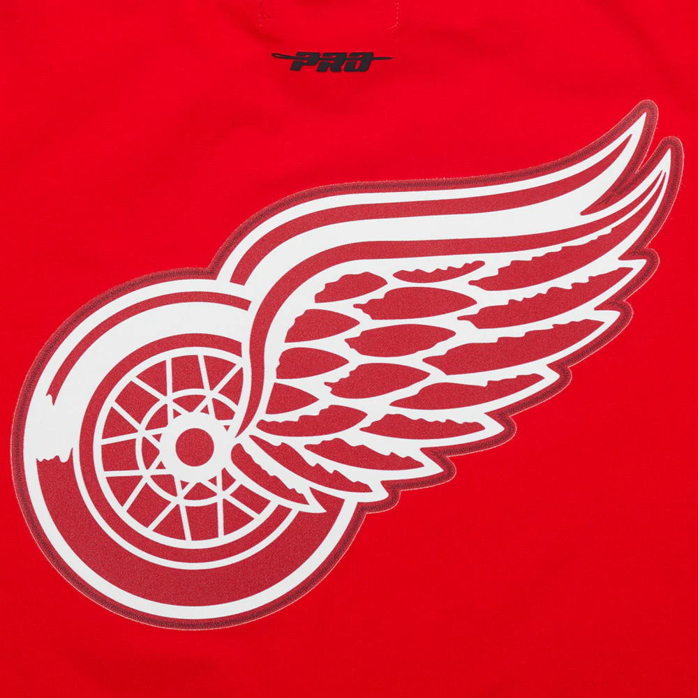 NHL DETROIT RED WINGS CLASSIC MEN'S MESH STRIPED TEE (RED/BLACK) - Image 6