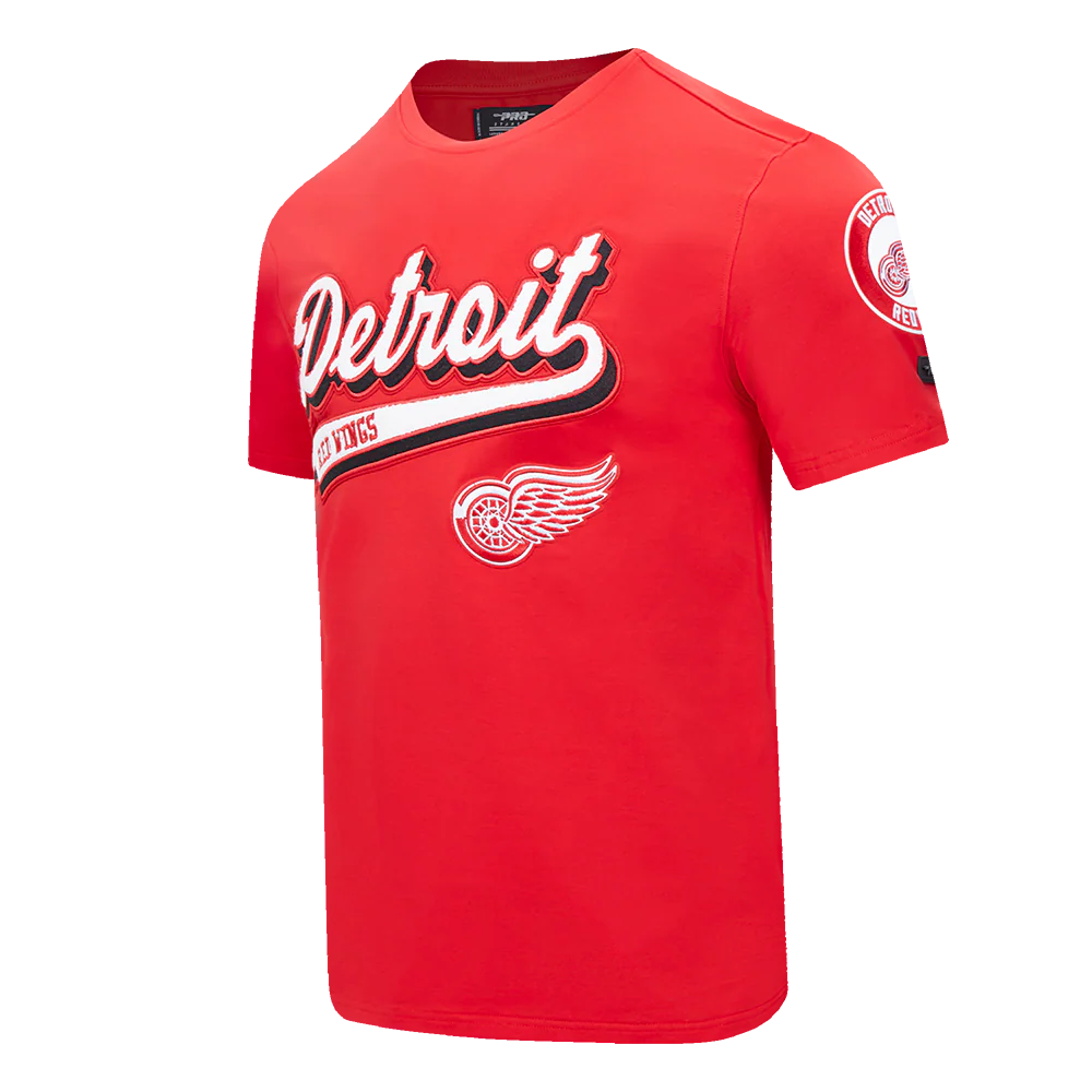 NHL DETROIT RED WINGS SCRIPT TAIL MEN'S   TEE (RED) - Image 2