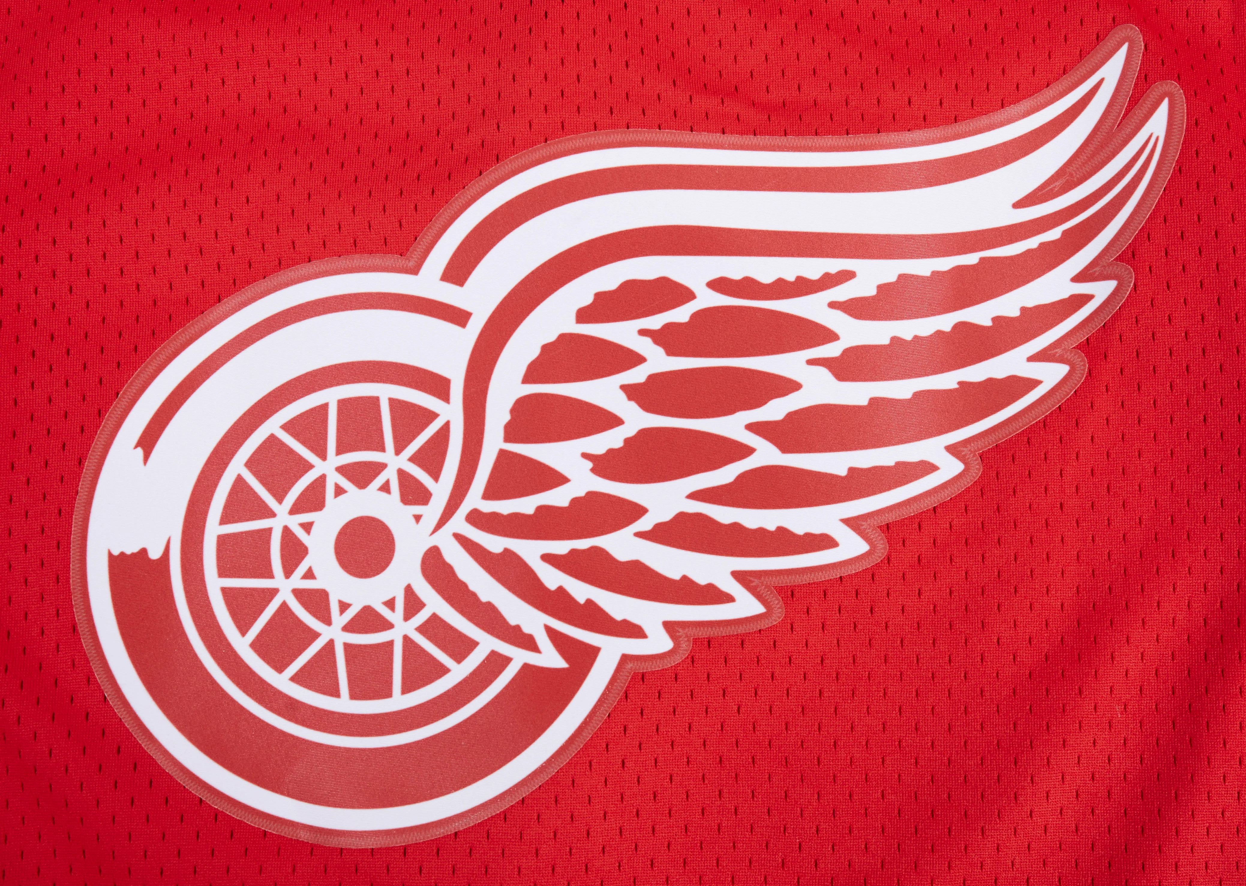 NHL DETROIT RED WINGS SCRIPT TAIL MEN'S MESH BUTTON DOWN SHIRT (RED) - Image 5