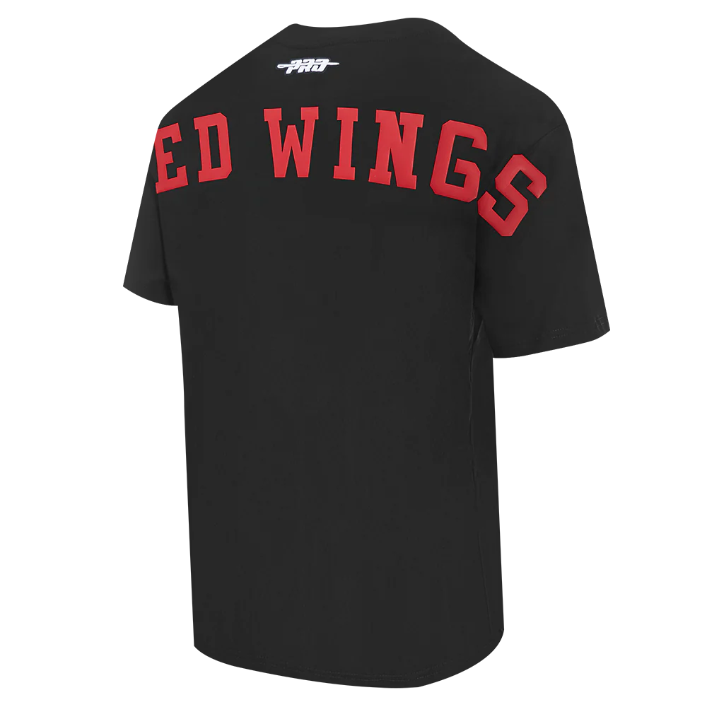 NHL DETROIT RED WINGS WINGSPAN MEN'S CJ DROP SHOULDER TEE (BLACK) - Image 4