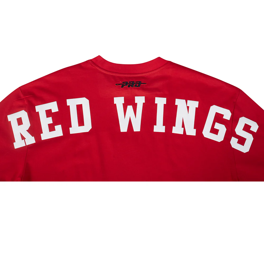 NHL DETROIT RED WINGS WINGSPAN MEN'S COTTON JERSEY DROP SHOULDER TEE (RED) - Image 10