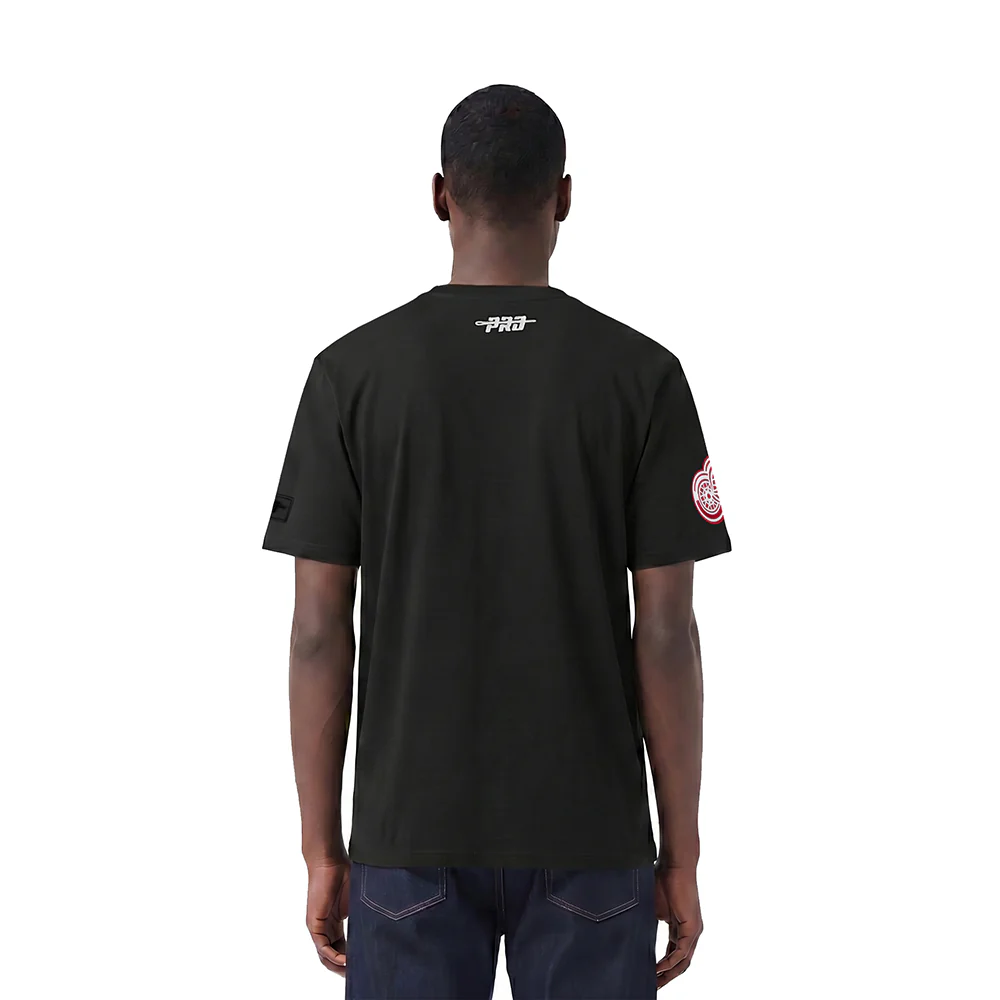 NHL DETROIT RED WINGS TEAM PENNATS MEN'S WORDMARK SJ TEE (BLACK) - Image 2