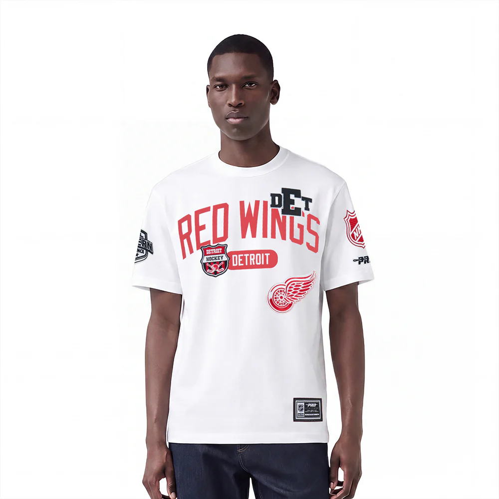 NHL DETROIT RED WINGS LETTERMAN MEN'S S/S TEE (WHITE)