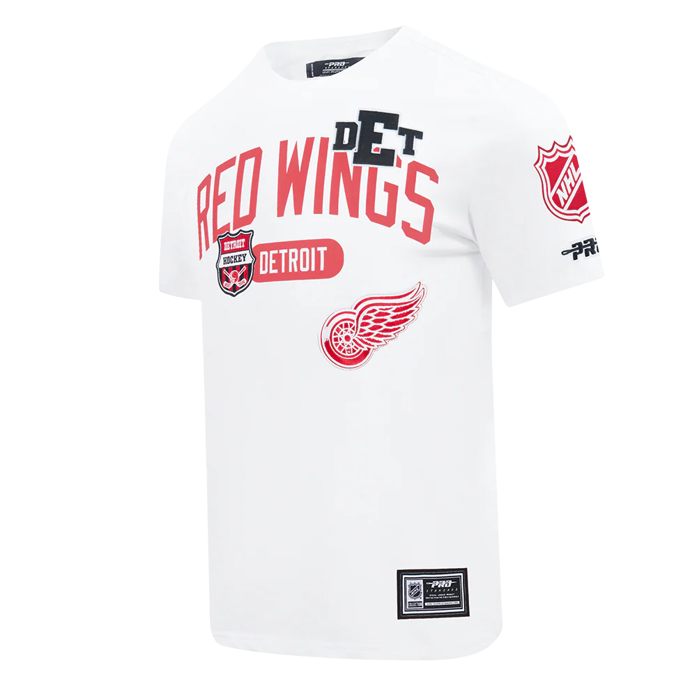 NHL DETROIT RED WINGS LETTERMAN MEN'S S/S TEE (WHITE) - Image 3