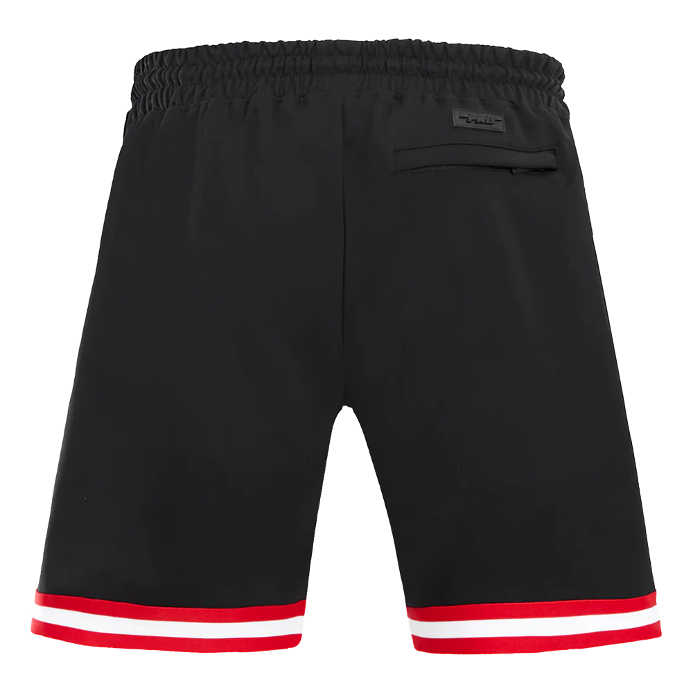 NHL DETROIT RED WINGS CLASSIC CHENILLE MEN'S ATHLETIC SHORT (BLACK/RED) - Image 4