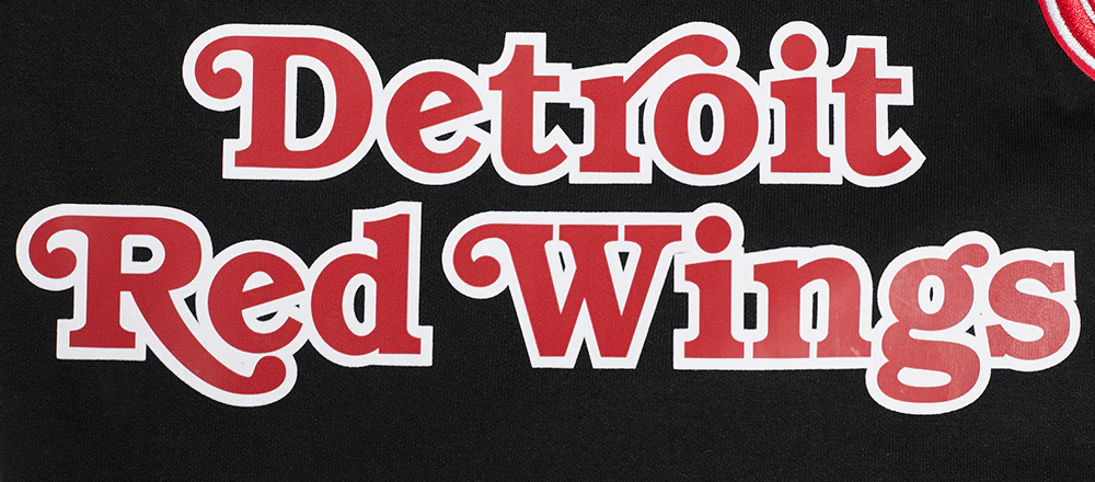 NHL DETROIT RED WINGS CLASSIC CHENILLE MEN'S ATHLETIC SHORT (BLACK/RED) - Image 5