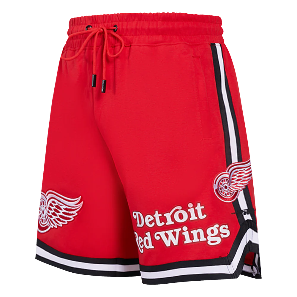 NHL DETROIT RED WINGS CLASSIC CHENILLE MEN'S DK SHORT (RED/BLACK)