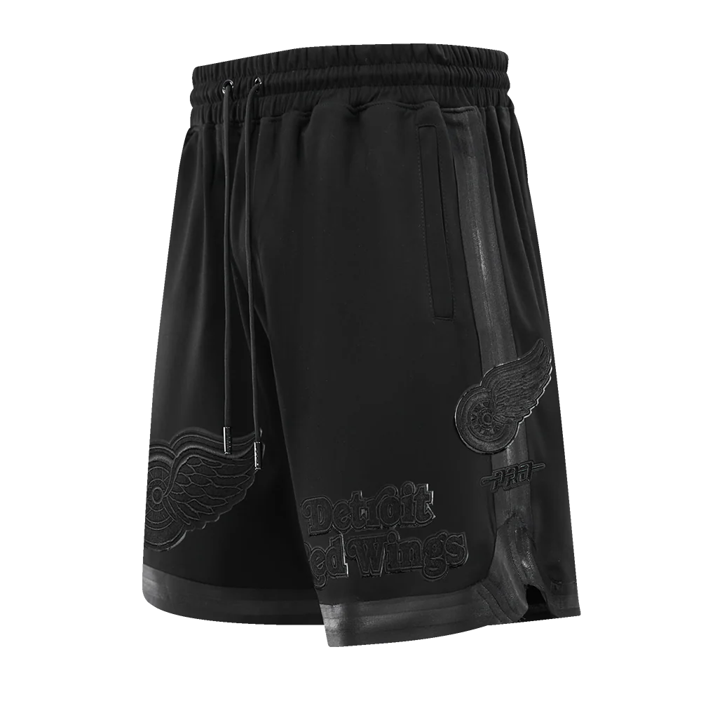 NHL DETROIT RED WINGS TRIPLE BLACK MEN'S DK SHORT (TRIPLE BLACK) - Image 4